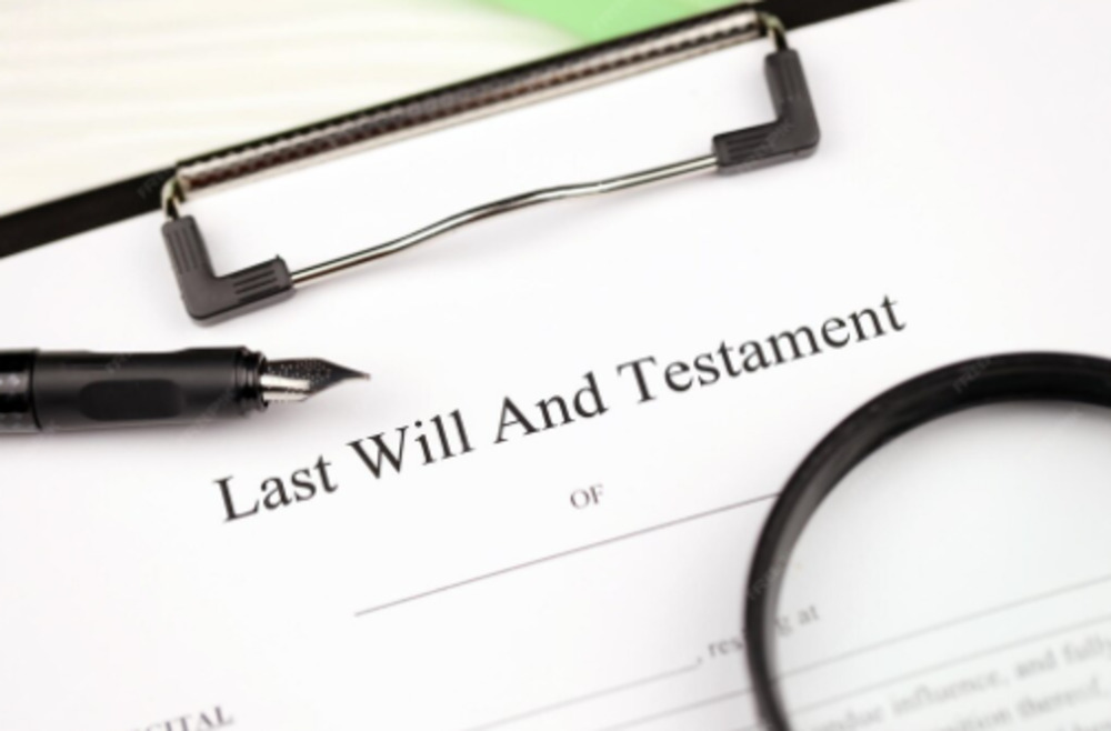 Last will and testament document for review