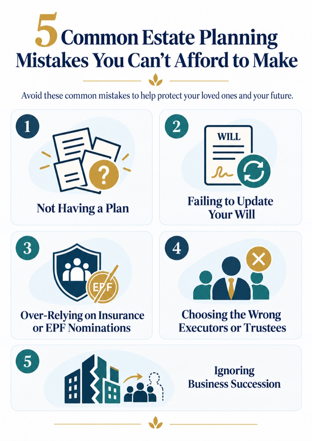 Common mistakes you cannot afford in estate planning